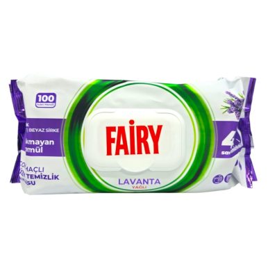 Универсални мокри кърпички за почистване на повърхности Fairy 100 броя Лавандула