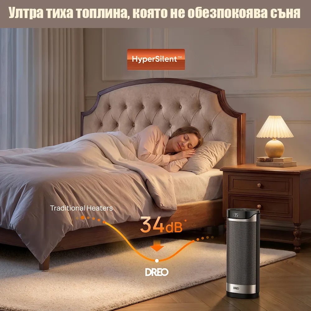 Вентилаторна печка DREO Solaris 619 със 70° завъртане - Image 2
