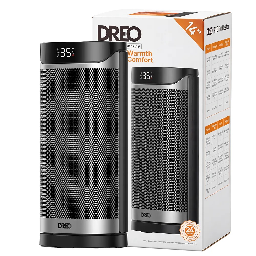 Вентилаторна печка DREO Solaris 619 със 70° завъртане - Image 5